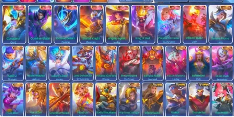 ML687 World Collector | 624 Skins | 8 Legend | 17 Collector | Dawning Lancelot Bruno Chou | 3 Star Wars (G)